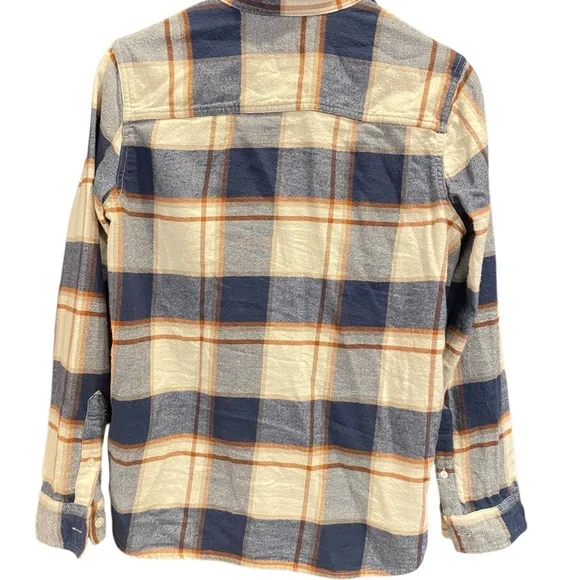Abercrombie Kids Youth Boys‎ Plaid Flannel Blue & Beige Size 15-16 - Picture 3 of 5